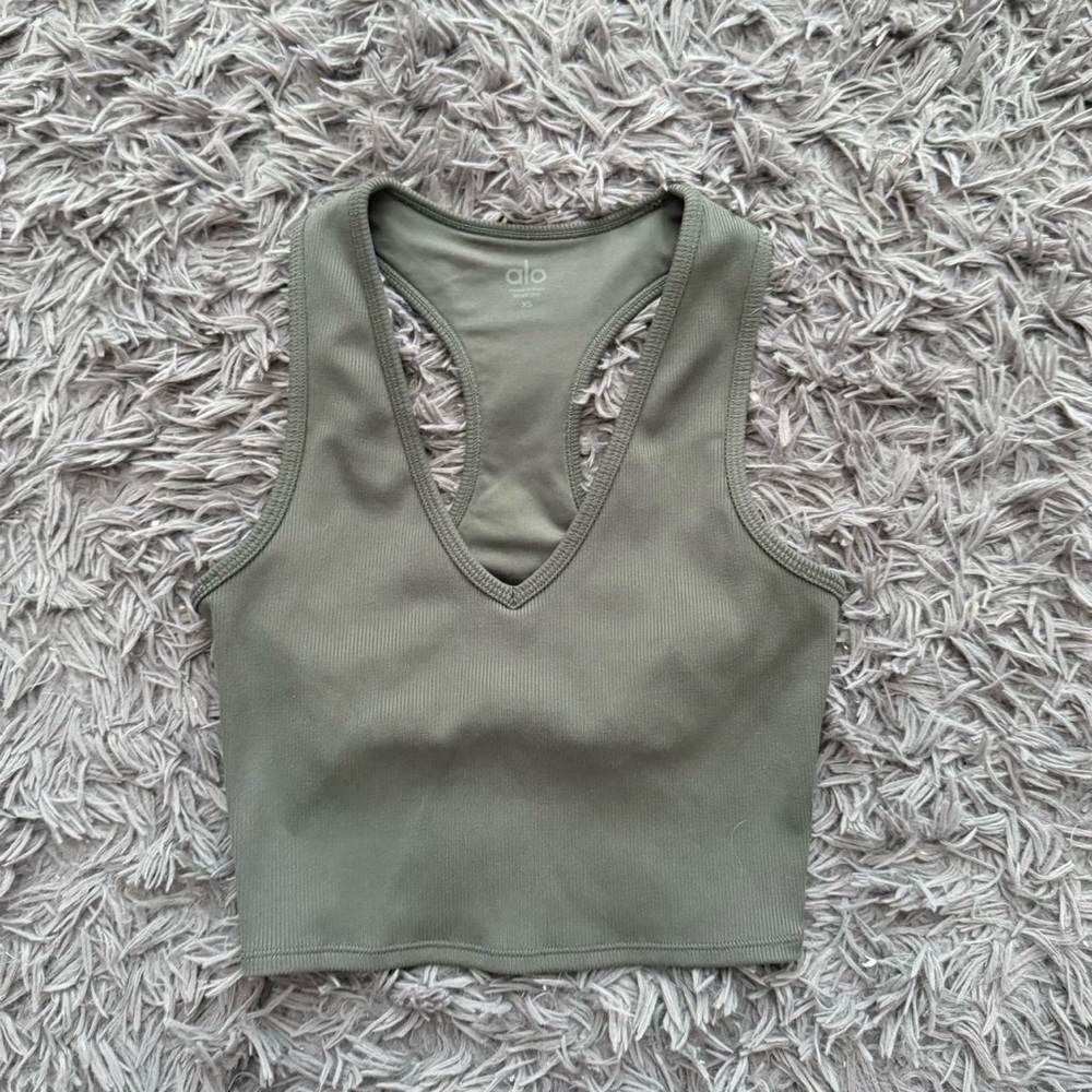 ALO Yoga Olive Tank Top